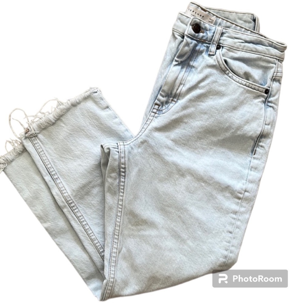 TopShop Light Wash Denim Straight Leg Size 28x30